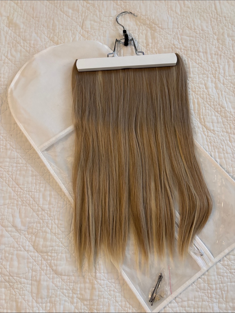 Hair Extensions - Light Brown Blonde Elastic band / headband. Never worn.